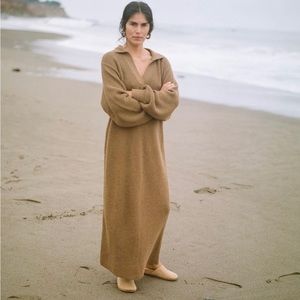 OZMA Amari Sweater Dress - Camel